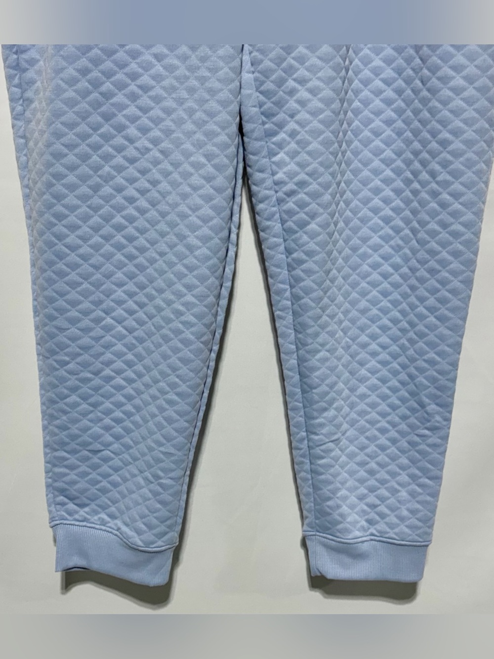 Lands End Quilted Lounge Pants Pull-On Jogger Sweatpants Light Blue Size XXL - Picture 7 of 14